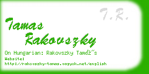 tamas rakovszky business card